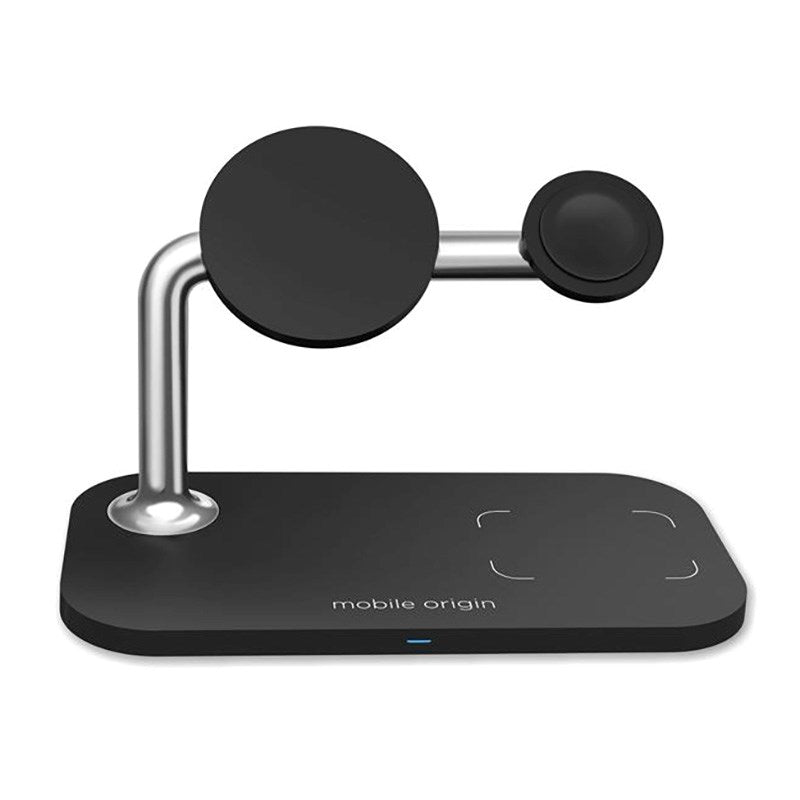 Mobile Origin 3-i-1 Trådlös Laddare - MagSafe Kompatibel - Svart