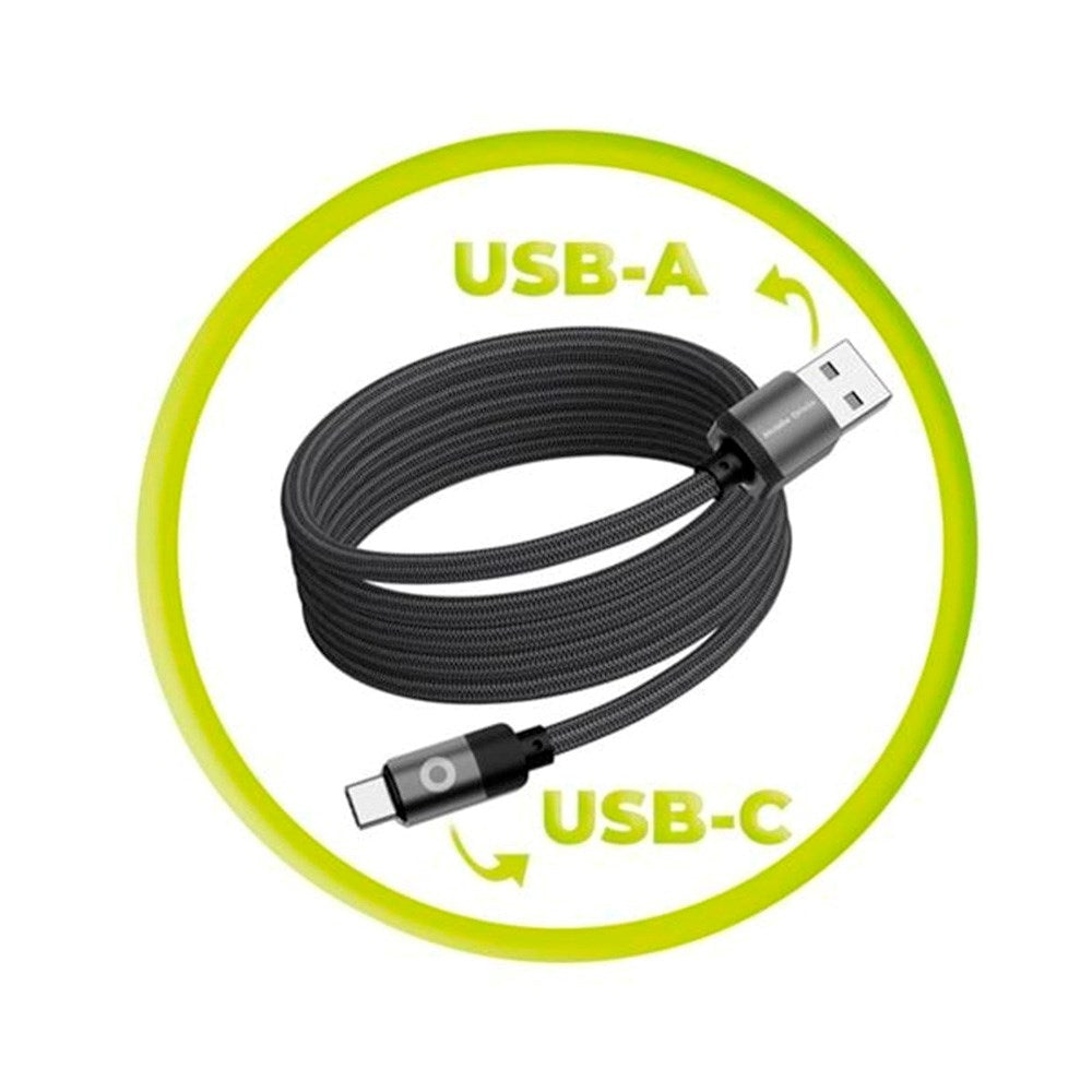 Mobile Origin Magnetisk USB-A till USB-C Kabel - 1m - Svart
