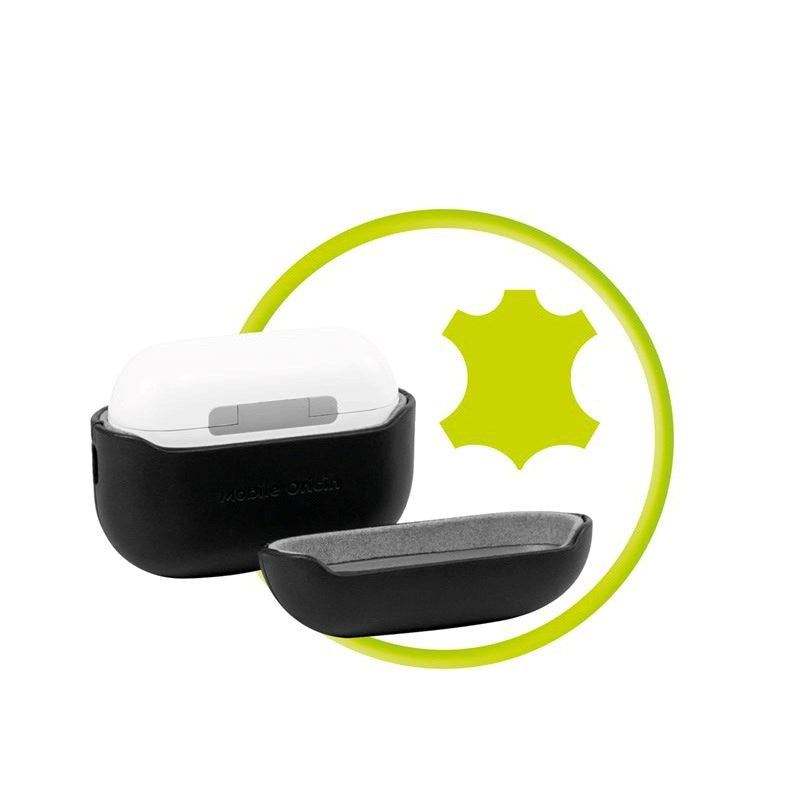 Mobile Origin Apple AirPods Pro (2. Gen.) Äkta Läder Fodral - Svart