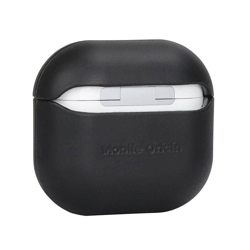Mobile Origin Apple AirPods (4. Gen.) Äkta Läder Fodral - Svart