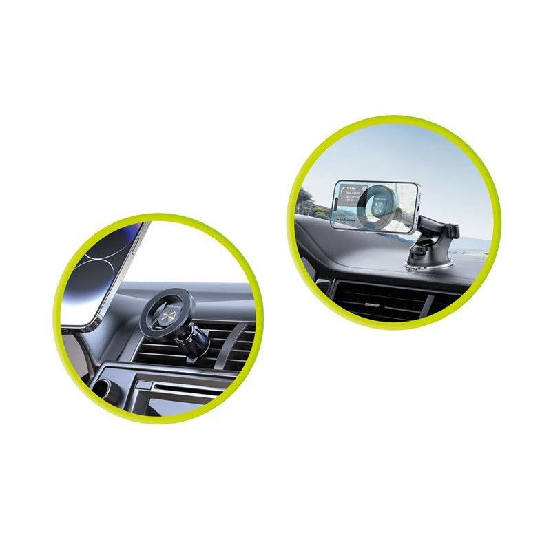 Mobile Origin 2-i-1 Bilhållare - Instrumentbräda & Luftventil - Svart