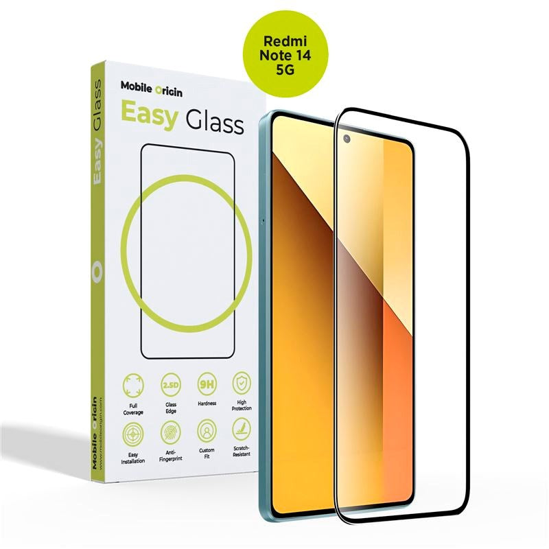Xiaomi Redmi Note 14 (5G) Mobile Origin EasyGlass Skärmskyddsglas - Genomskinlig