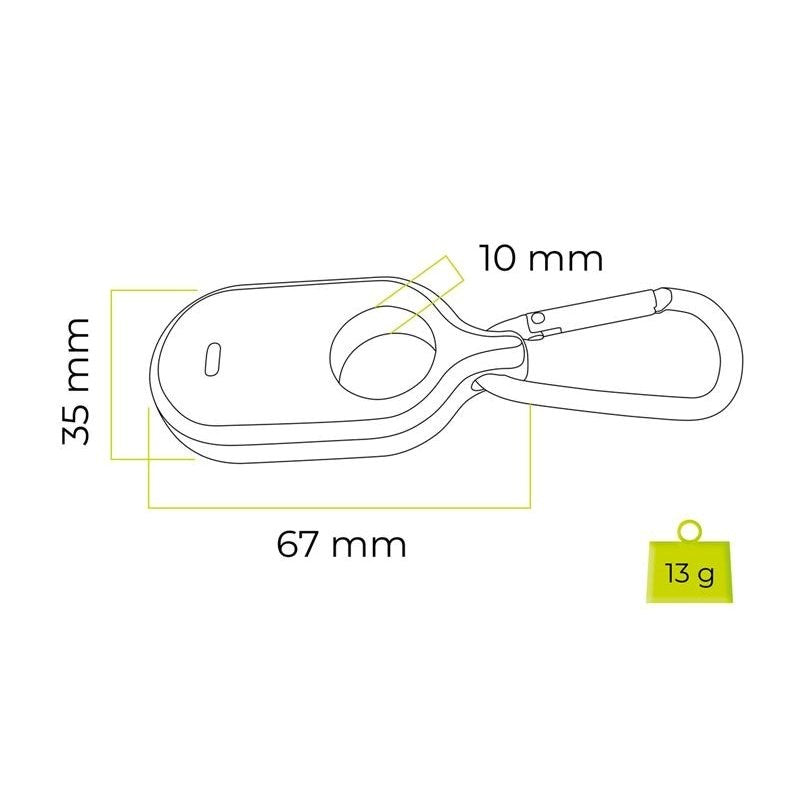 Mobile Origin Samsung Galaxy SmartTag2 Silikonskal med Karbinhake - Svart