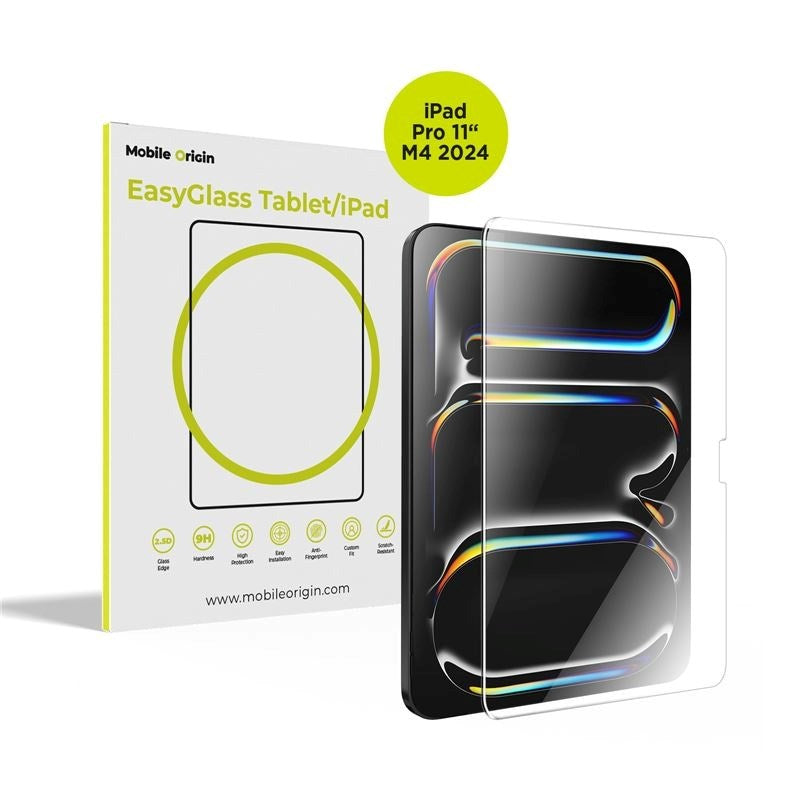 iPad Pro 11" (2025 / 2024) Mobile Origin EasyGlass Skärmskydd - Genomskinlig