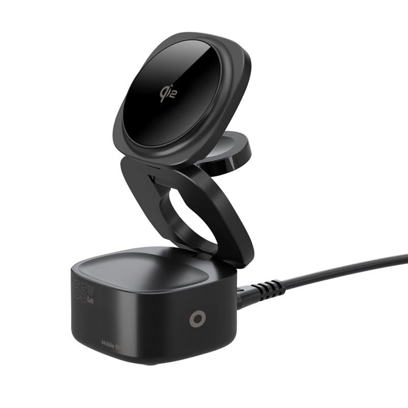 Mobile Origin Hopfällbar Qi2 5-i-1 Trådlös Laddare - 65W - Svart