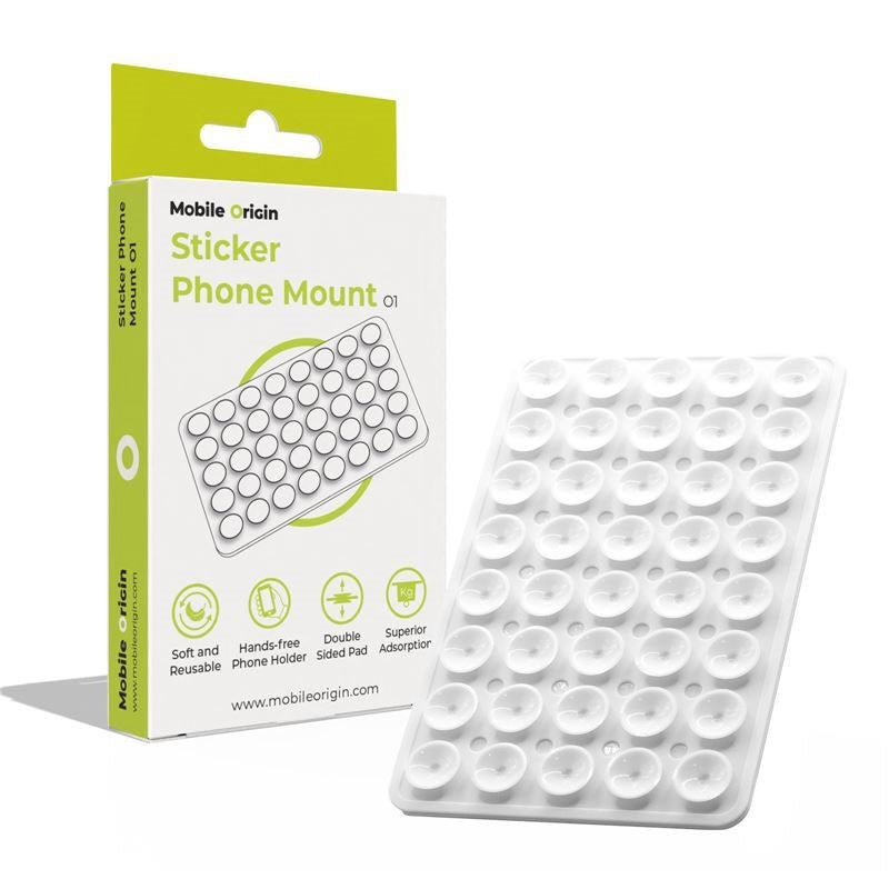 Mobile Origin Silikon Sugkopp Mobilhållare - Vit
