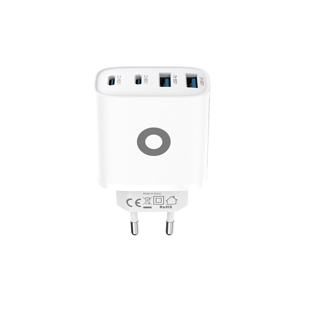 Mobile Origin GaN 40W Väggladdare m. 2 x USB-A & 2 x USB-C - Vit
