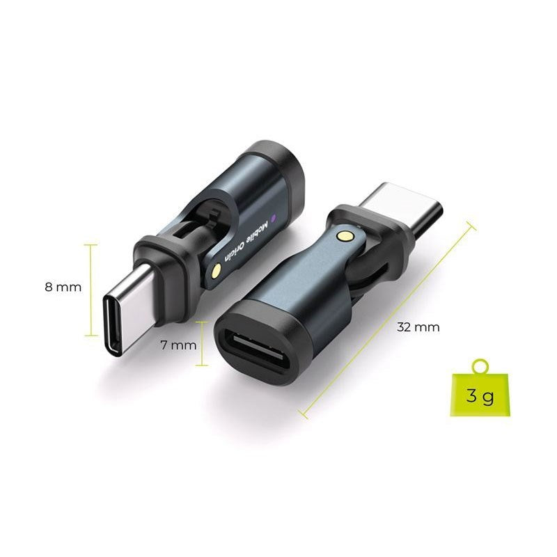 Mobile Origin 240W USB-C Rotationsadapter - Grå