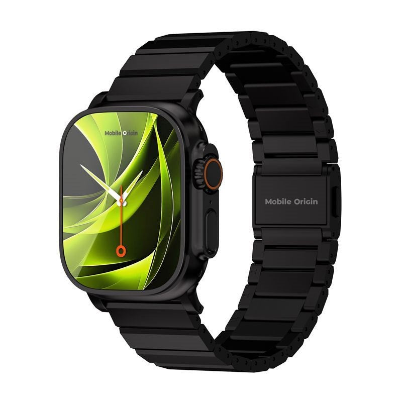 Apple Watch (42/44/SE/45/46/49mm) Mobile Origin Titaniumarmband – Svart
