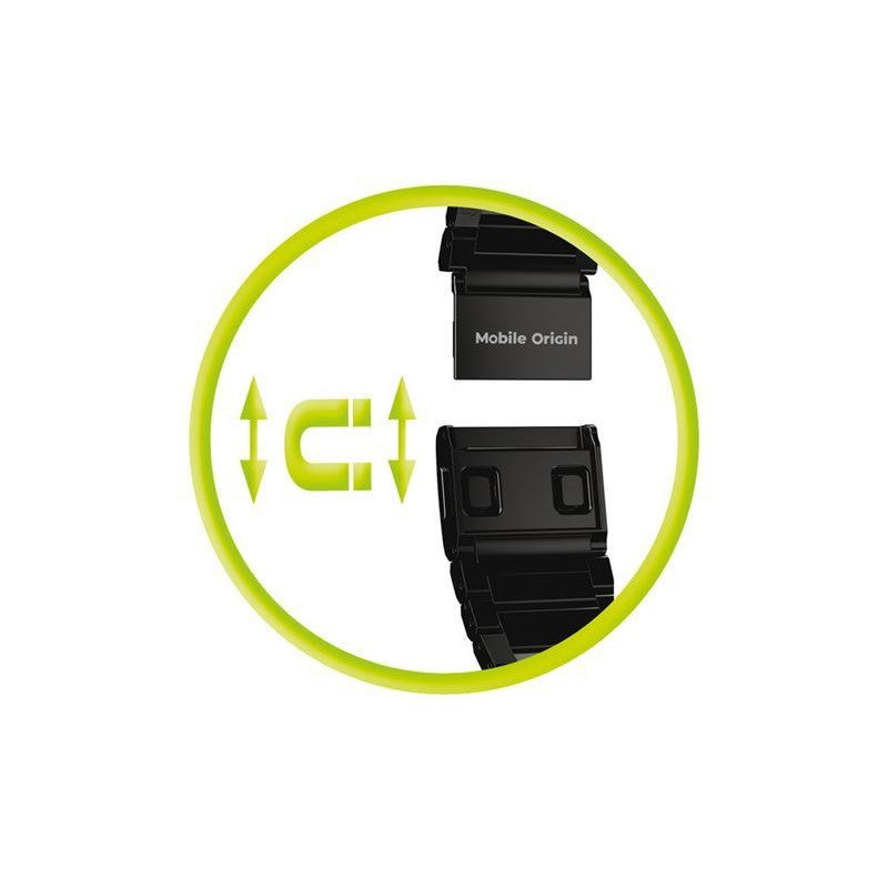 Apple Watch (42/44/SE/45/46/49mm) Mobile Origin Titaniumarmband – Svart