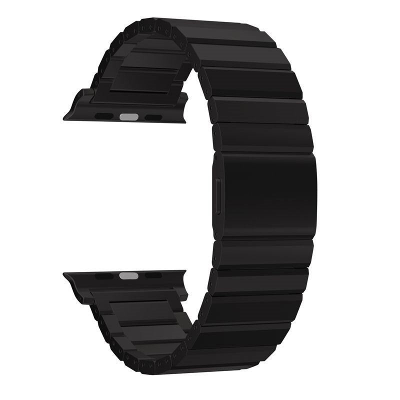 Apple Watch (42/44/SE/45/46/49mm) Mobile Origin Titaniumarmband – Svart