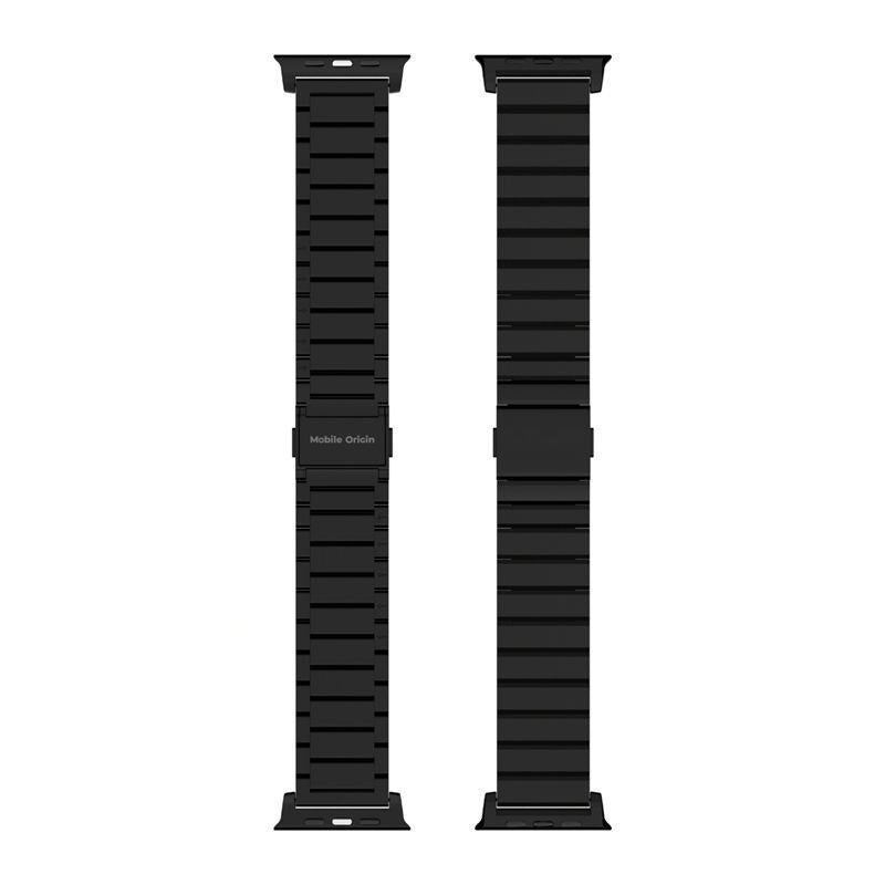 Apple Watch (42/44/SE/45/46/49mm) Mobile Origin Titaniumarmband – Svart