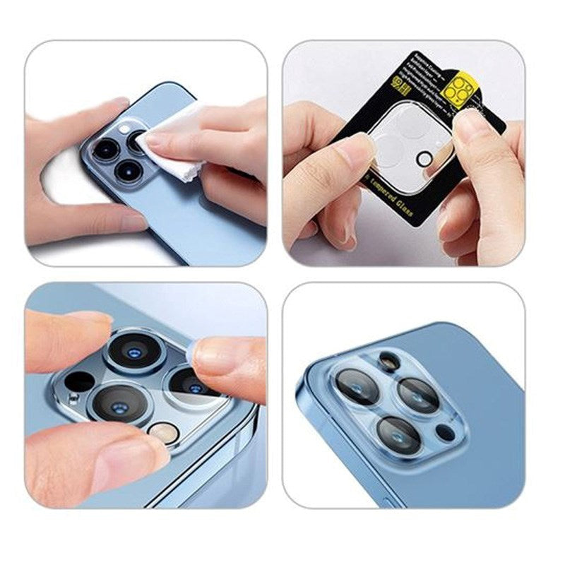 iPhone 17 Pro / 17 Pro Max Mobile Origin Härdat Glas Kameralinsskydd - Genomskinlig / Svart Kant