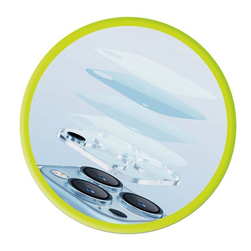 iPhone Air Mobile Origin Härdat Glas Kameralinsskydd - Genomskinlig / Svart Kant