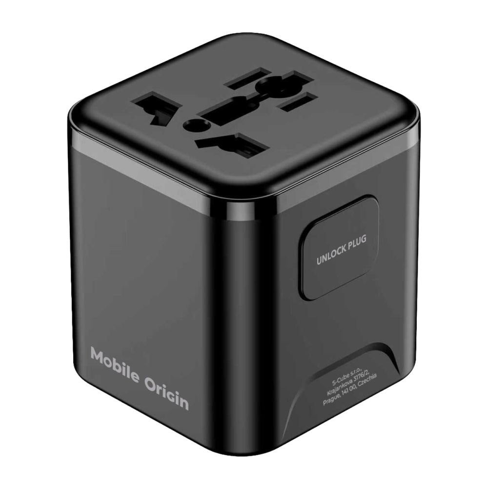 Mobile Origin 30W Universell Reseadapter EU/UK/US/AUS - Svart