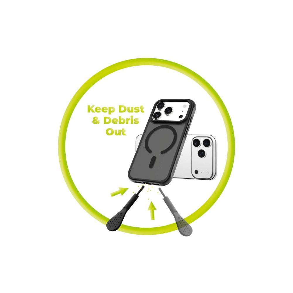 Mobile Origin Set m. 1x Rengöringsborste & 6x USB-C Dammskydd - Svart / Vit