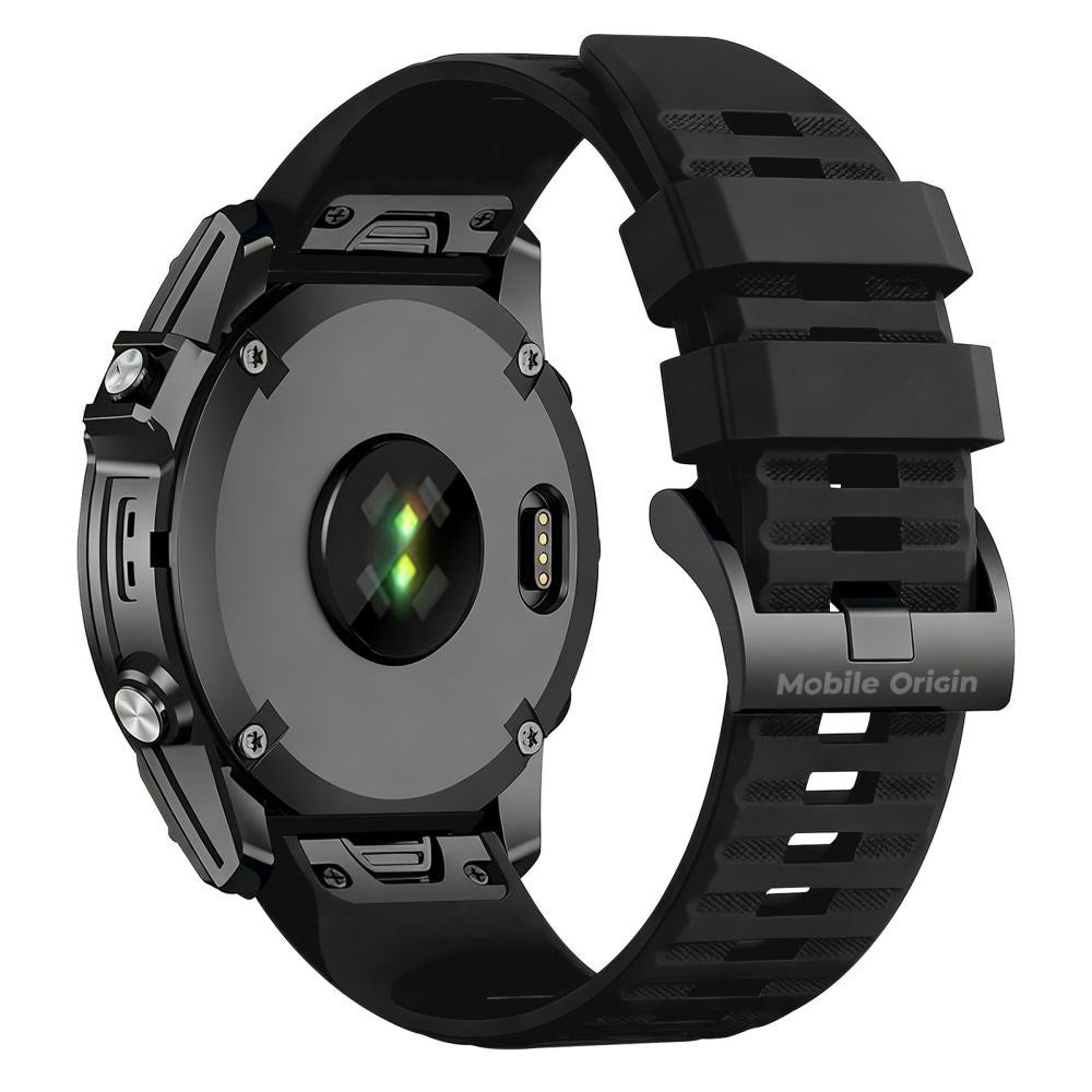 Mobile Origin Universal Garmin Rem (20 mm QuickFit) - Silikon - Svart