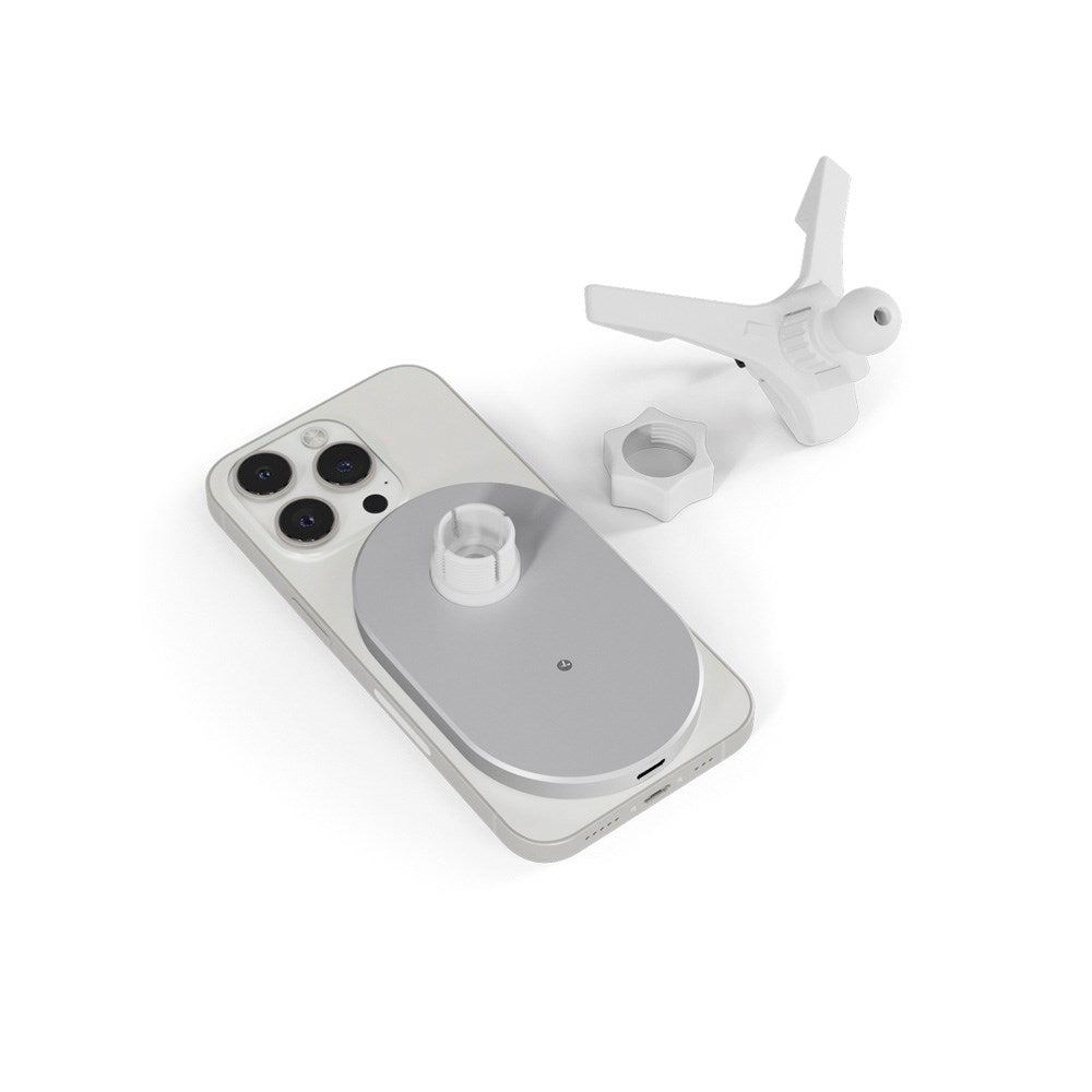 Epico Magnetisk Mobiltelefonhållare för Bil med 15W Trådlös Laddning & 18W Billaddare - MagSafe-Kompatibel - Vit