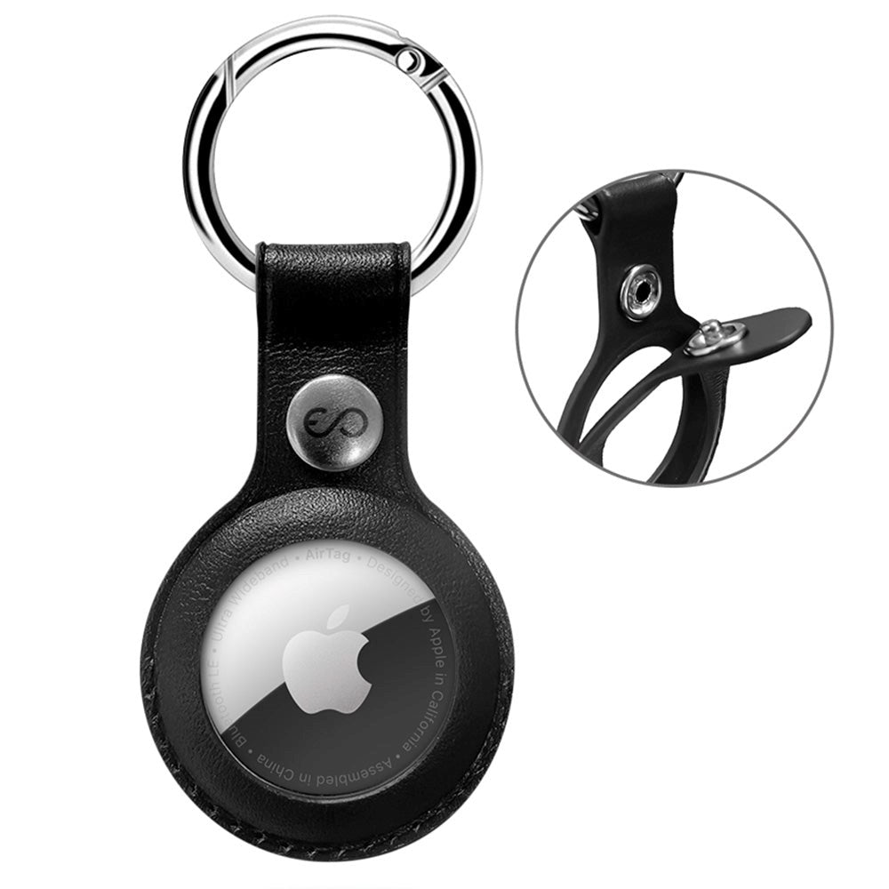 Epico Eco Läder Skal till AirTag m. Nyckelring - Svart