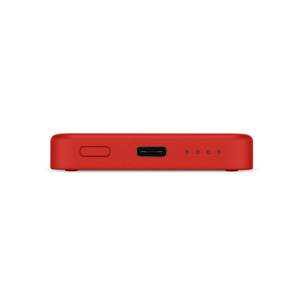 Epico 15W Trådlös Magnetisk Powerbank 4 200 mAh med USB-C & Lightning-Kabel - MagSafe-Kompatibel - Röd