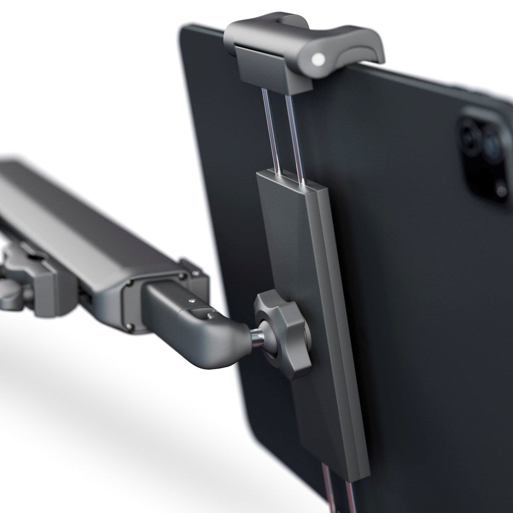 Epico Mobil- och Surfplattahållare med Utdragbar Arm för Bilens Nackstöd (140 - 285 mm) - Svart