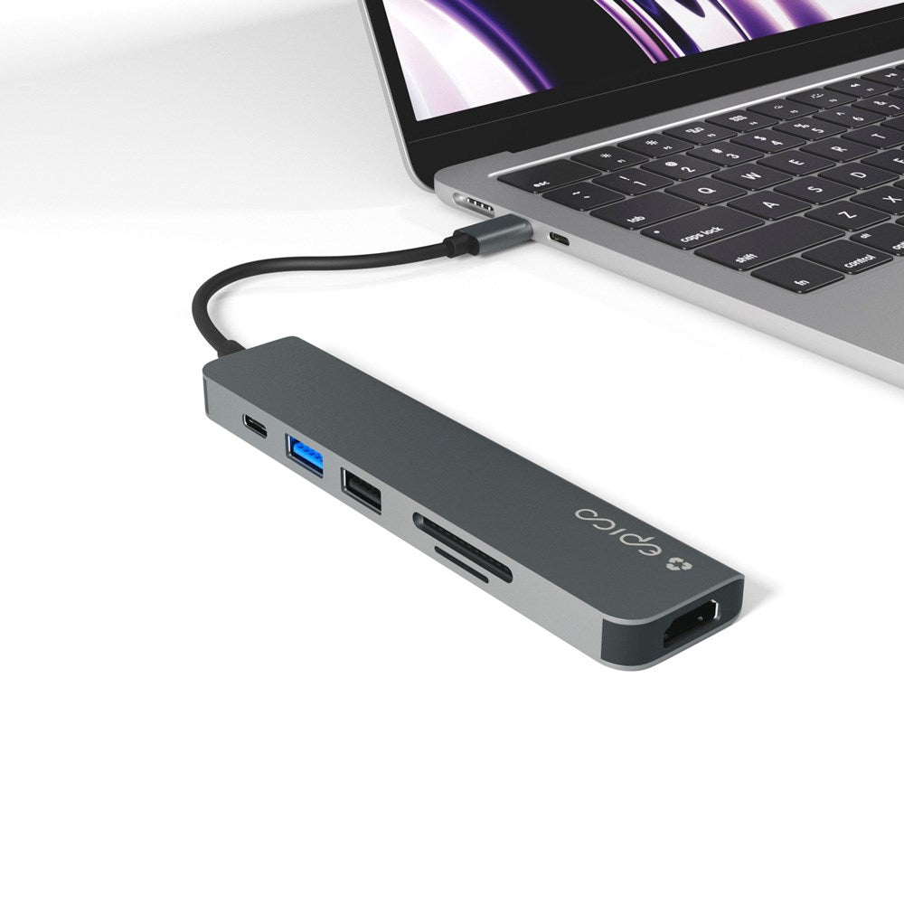 Epico Resolve 8K Aluminium 6-i-1 Hub - Space Grey