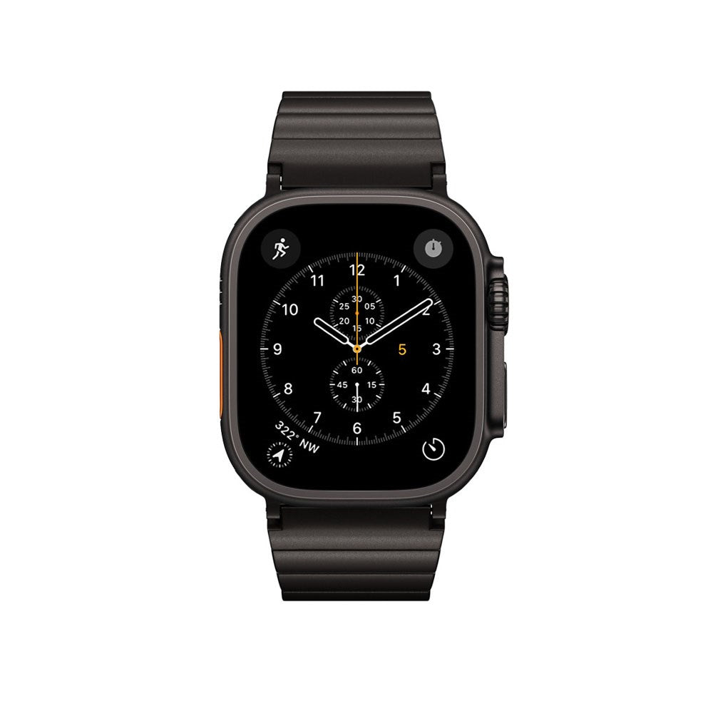 Apple Watch (42/44/SE/45/46/49) Epico UNUM Klockarmband i Rostfritt Stål – Svart