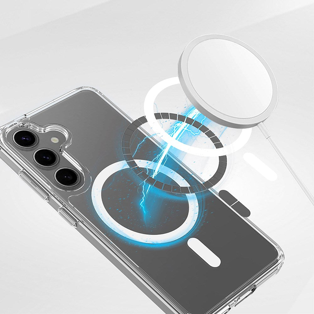 Samsung Galaxy S24 / S25 Spello Mag+ Clear Skal - MagSafe Kompatibel - Gennemsigtig
