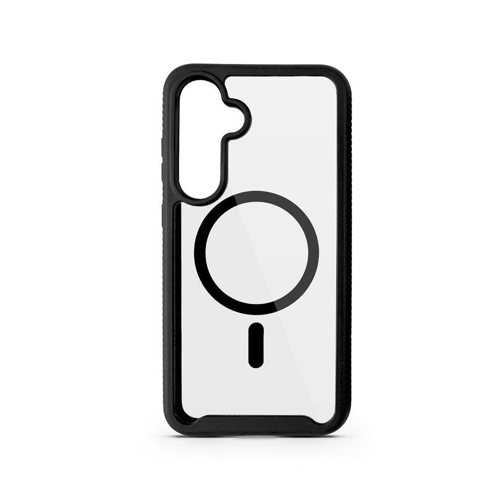 Samsung Galaxy S24+ (Plus) / S25+ (Plus) Spello Mag+ Rugged Skal - MagSafe Kompatibel - Transparent / Svart