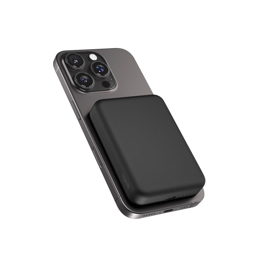 Spello ForcePack 5000mAh Magnetisk Power Bank 15W - MagSafe Kompatibel - Svart