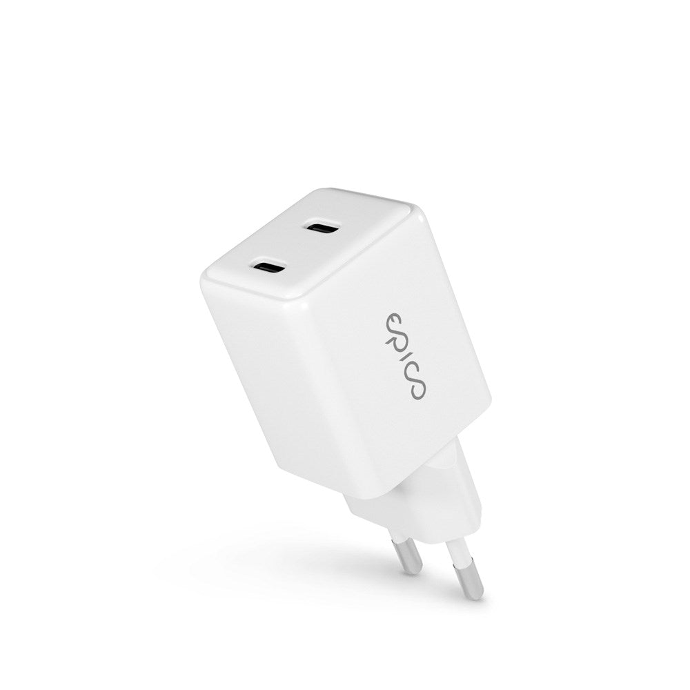 Epico UltraBoost GaN 35W Väggladdare m. 2x USB-C - Vit