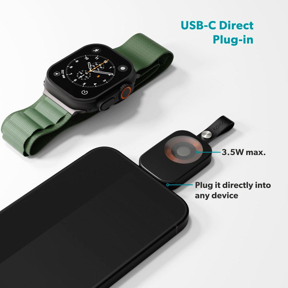 Epico UltraBase Mini USB-C Laddare för Apple Watch - Svart