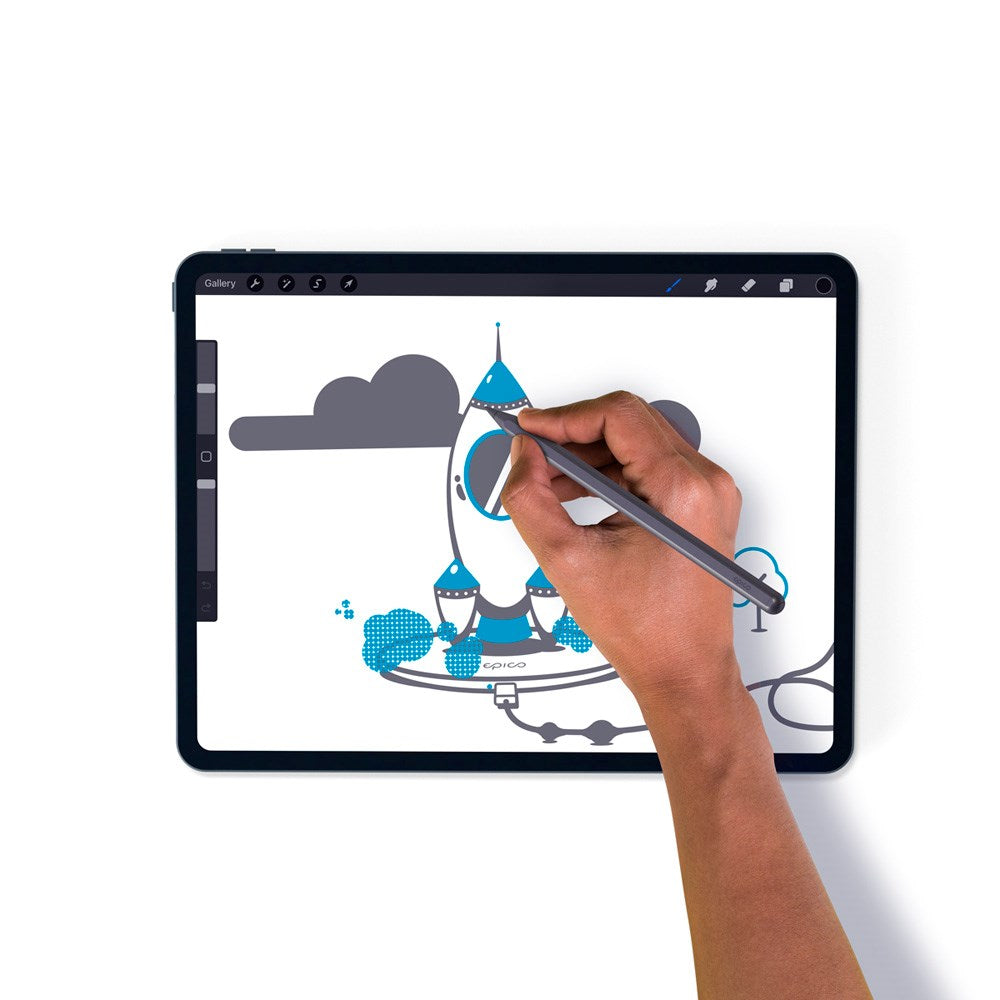 Epico Stylus Pen m. Charging Stick - Space Grey