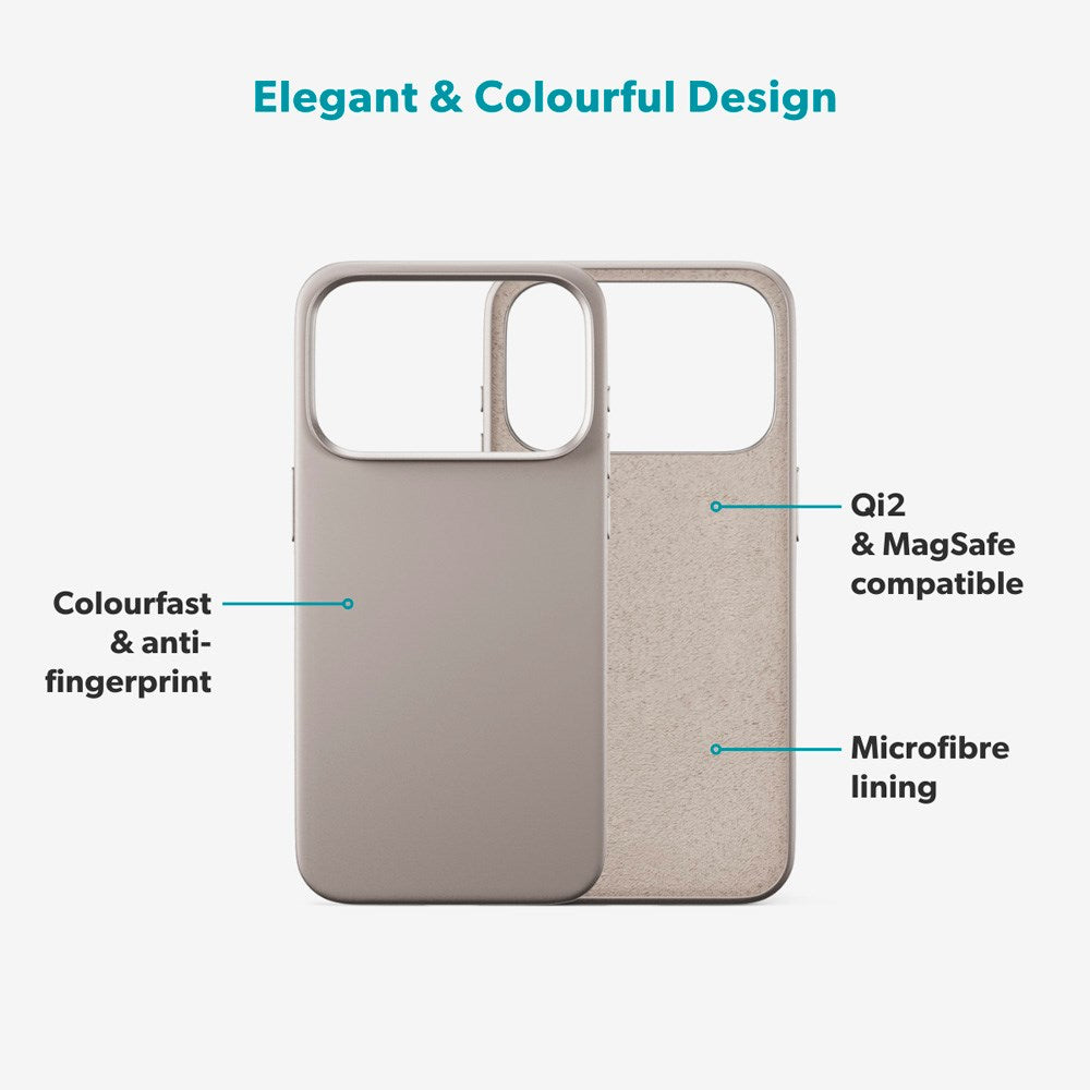 iPhone 17 Pro Max Epico Silicone Pro Mag+ Skal - MagSafe Kompatibel - Titanium Beige