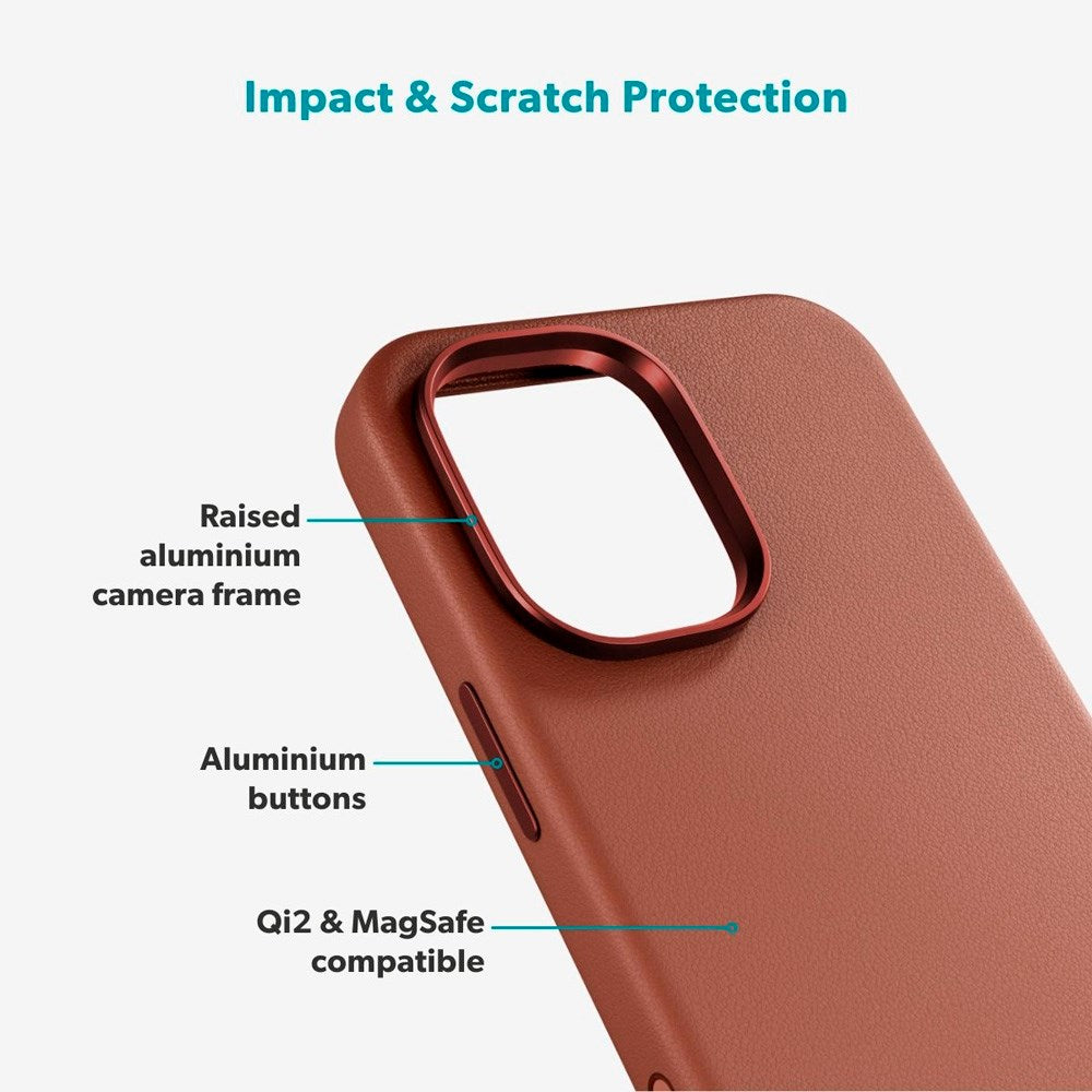 iPhone 17 Epico Leather Pro Mag+ Skal - MagSafe Kompatibel - Brun