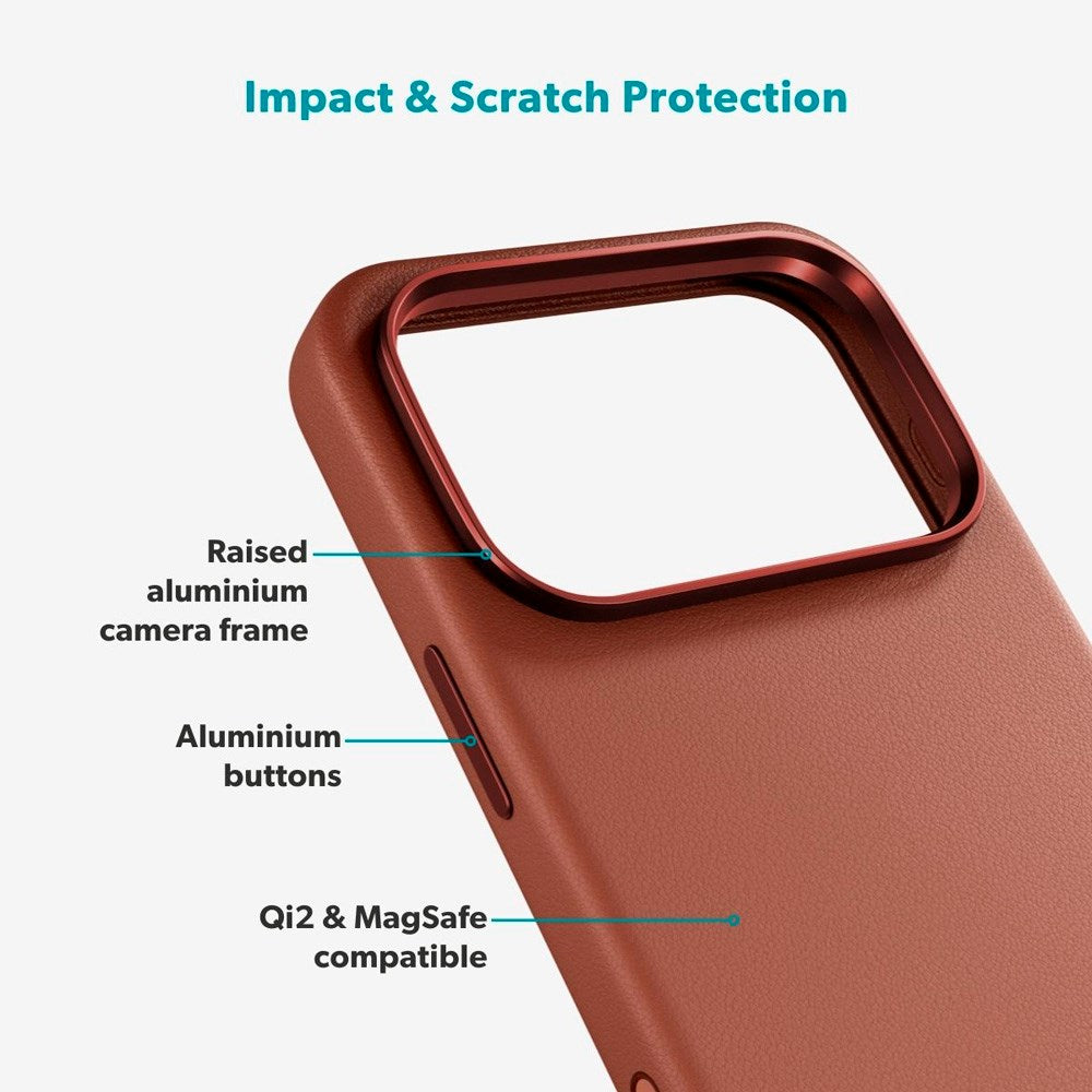 iPhone 17 Pro Max Epico Leather Pro Mag+ Skal - MagSafe Kompatibel - Brun