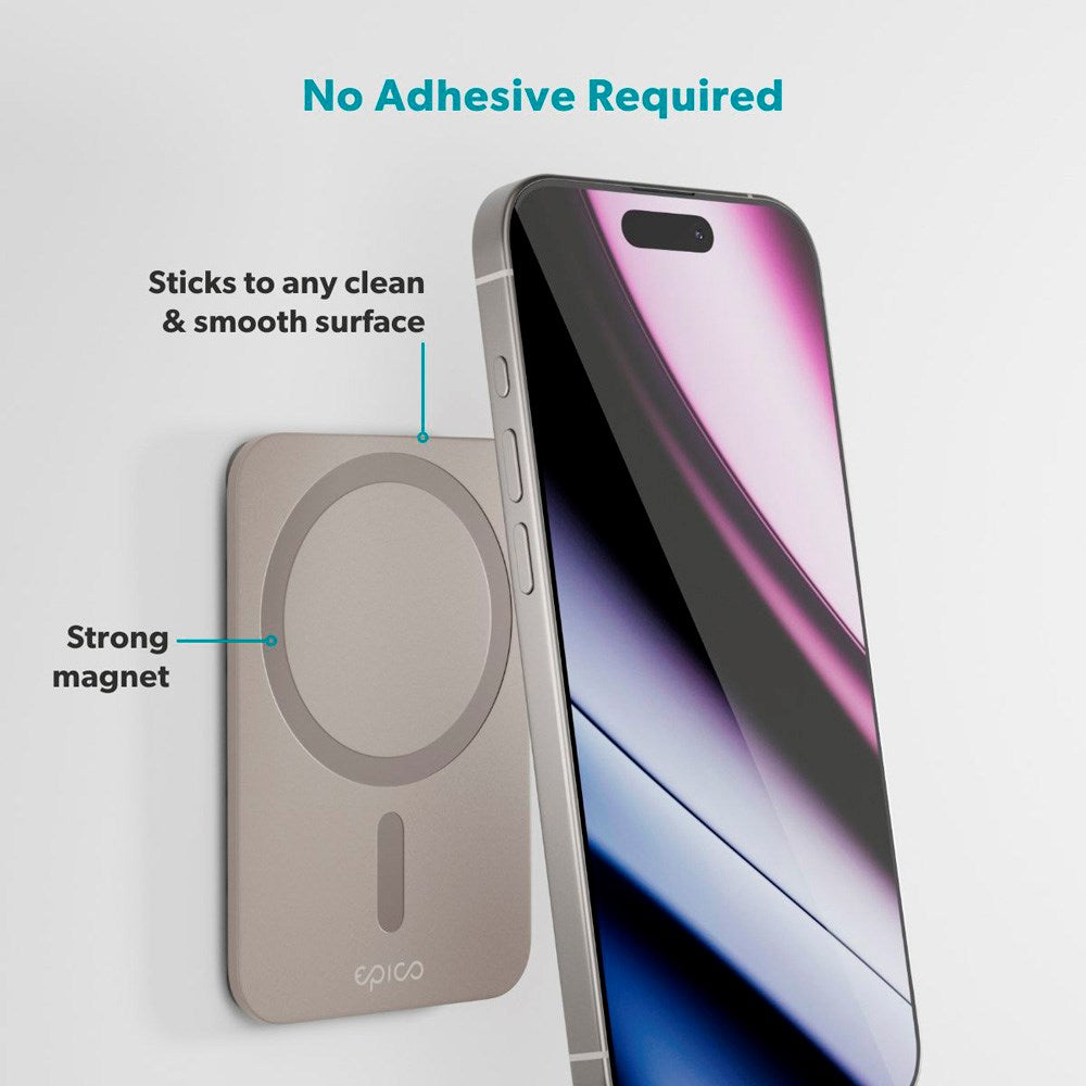 Epico Mag+ Suction Mobilhållare - MagSafe Kompatibel - Titanium