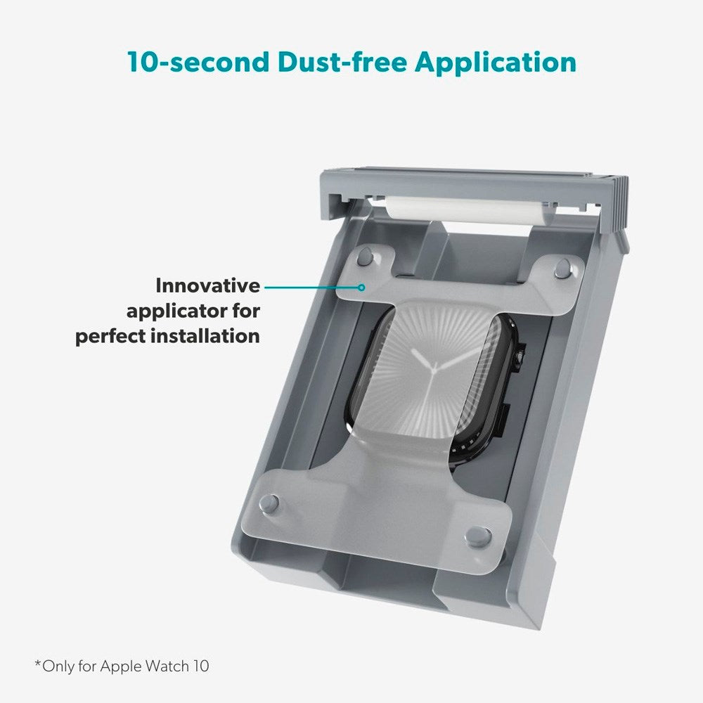 Apple Watch 11 / 10 (42mm) Epico SlimCeramic 3D Glass m. Installationsverktyg - Genomskinlig