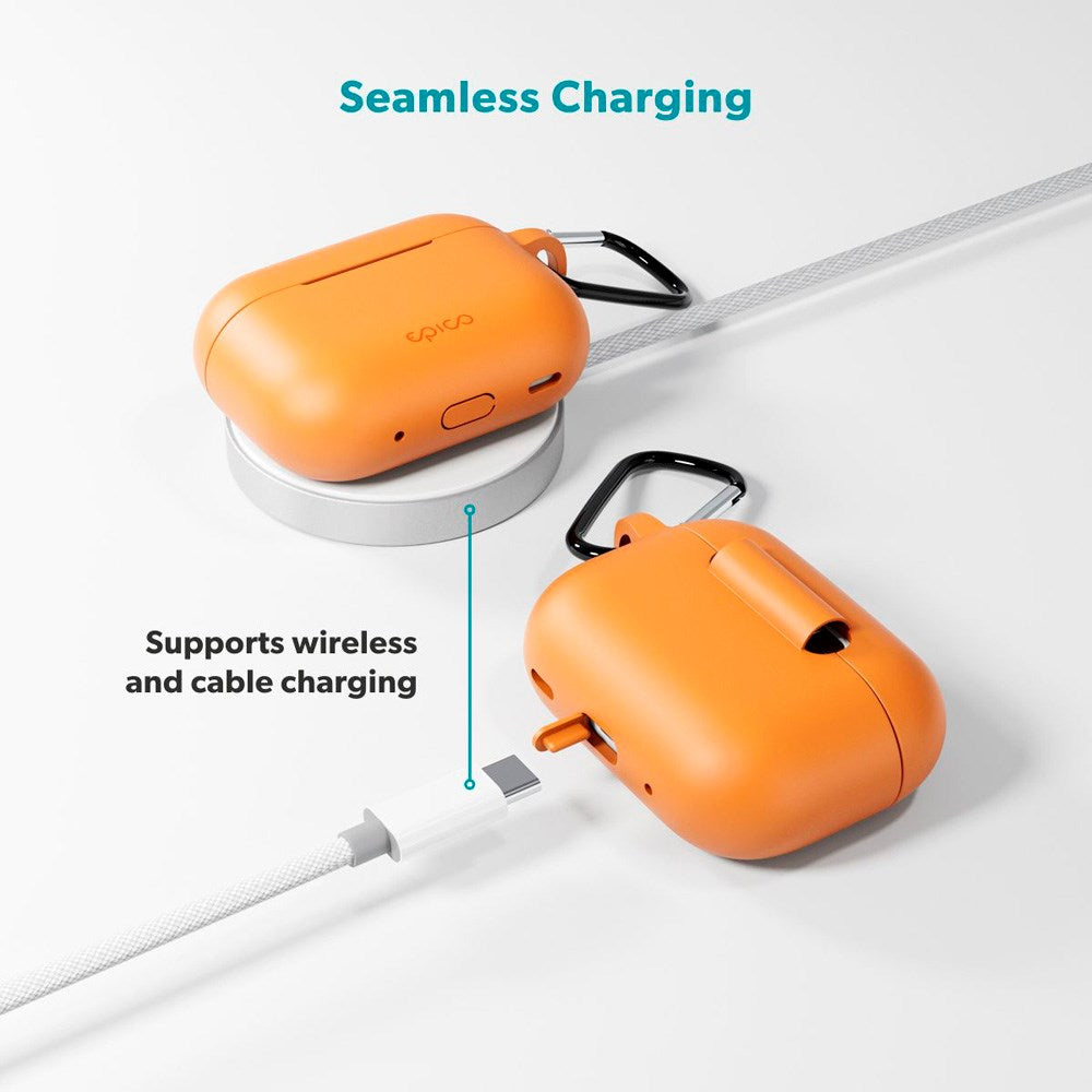 Apple AirPods Pro (3. gen.) Epico Outdoor Silicone Skal - Orange