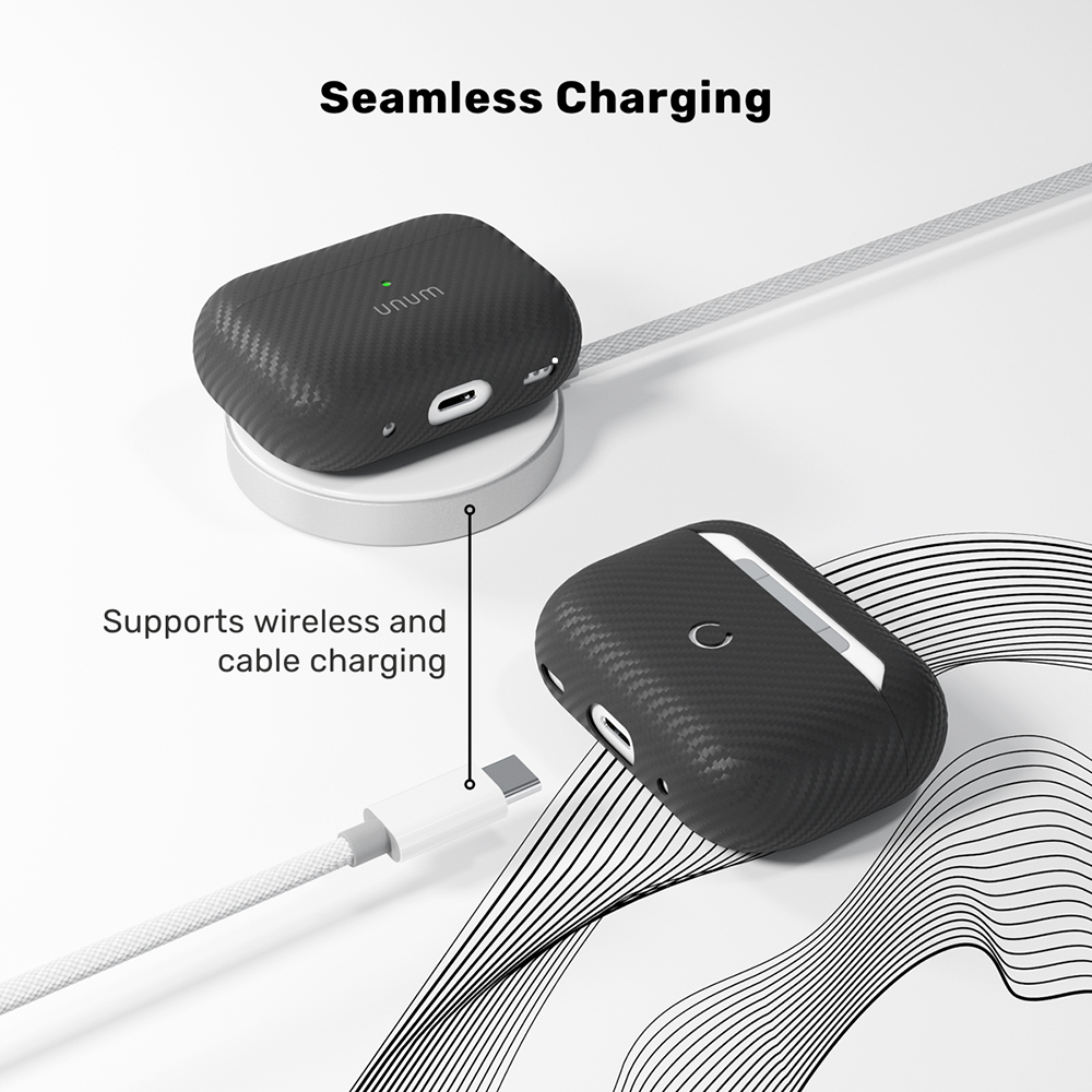 Appel AirPods Pro (3. gen.) Epico UNUM Aramid Fodral - Svart