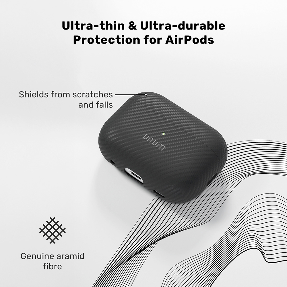 Appel AirPods Pro (3. gen.) Epico UNUM Aramid Fodral - Svart