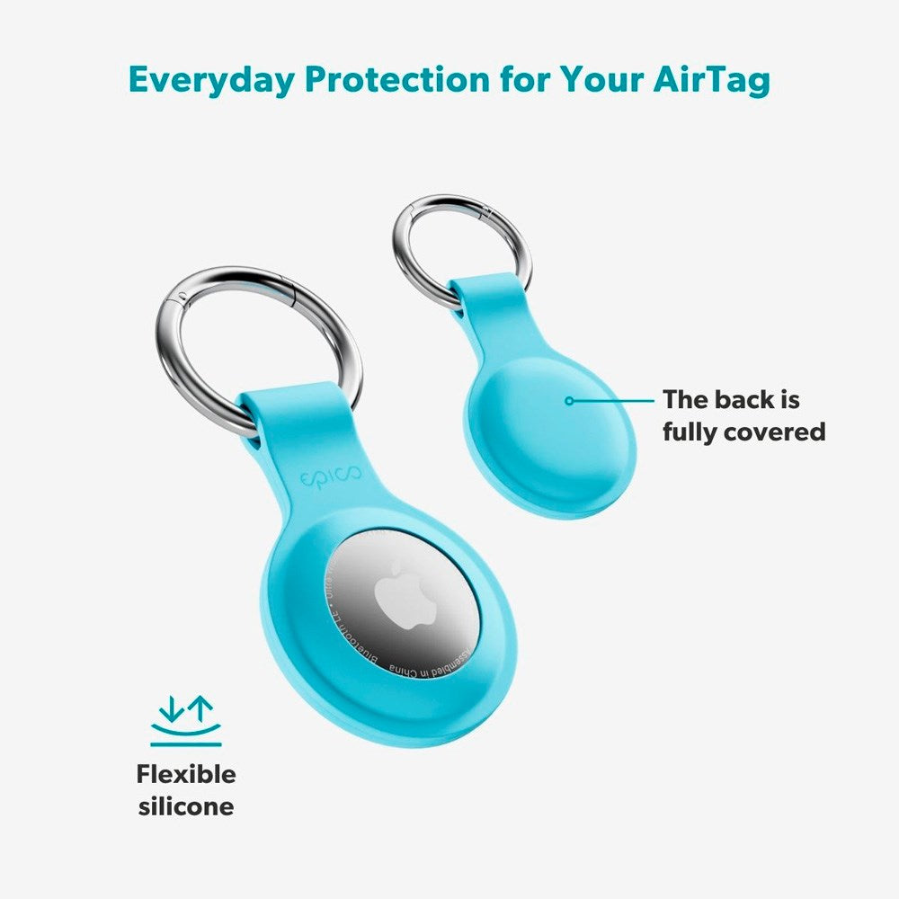 Apple AirTag 1. & 2. Gen. Epico Silikon Skal - Ljusblå