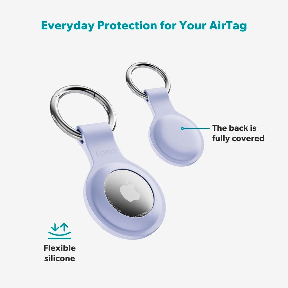 Apple AirTag 1. & 2. Gen. Epico Silikon Skal - Lila