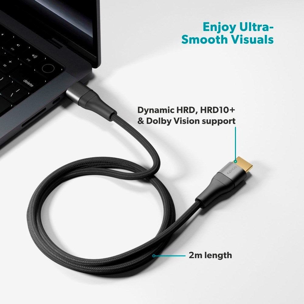 Epico UltraLink HDMI till HDMI Kabel - 2m - 8K / 60Hz - Space Grey