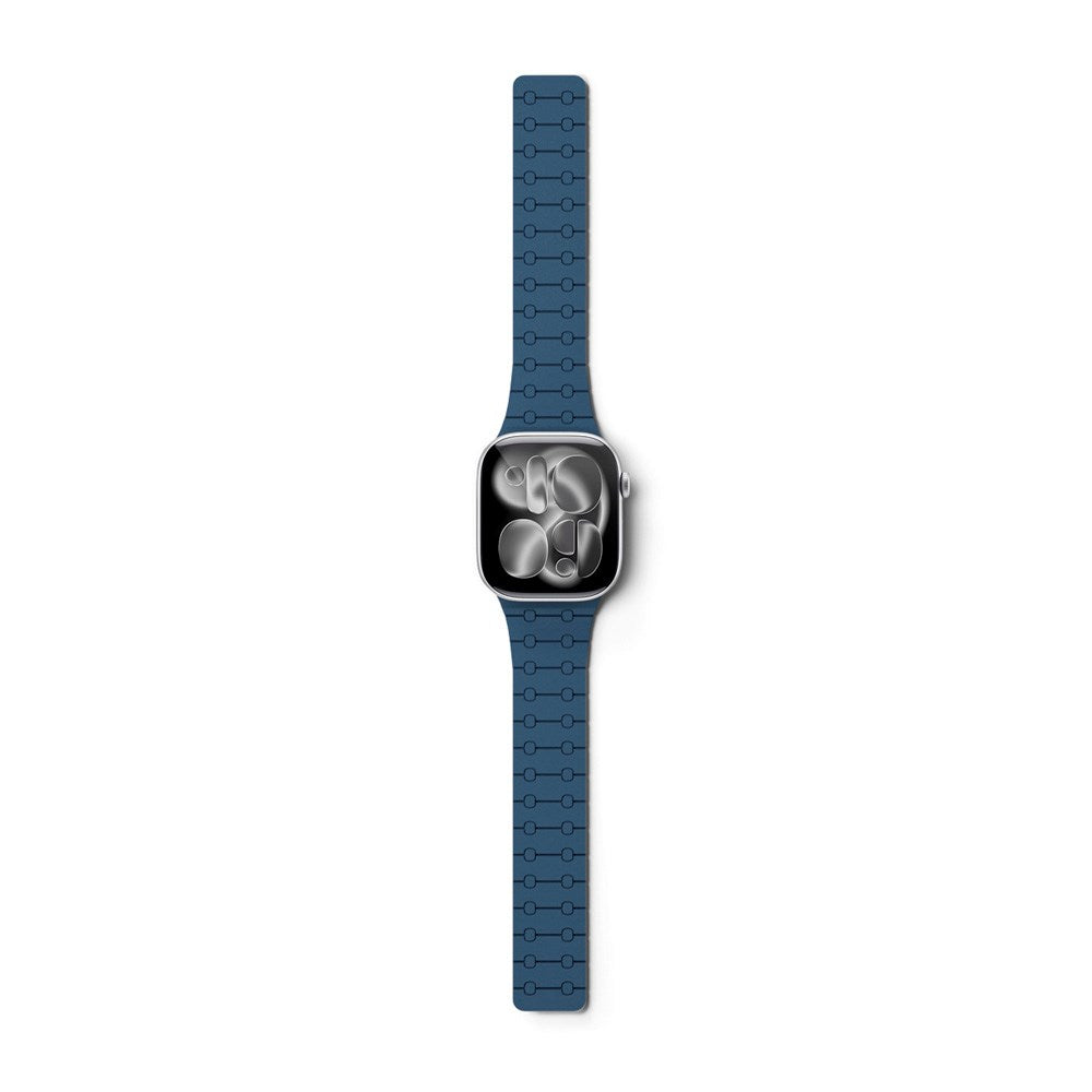 Apple Watch (38/40/SE/41/42) Epico Magnetic+ Silikone Klockarmband - Blå / Svart
