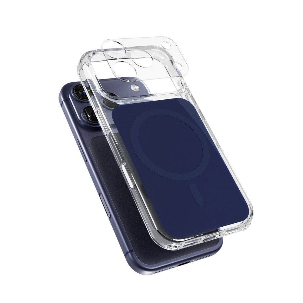 iPhone 17 Pro Epico Tile Mag+ Skal - MagSafe Kompatibel - Genomskinlig / Blå