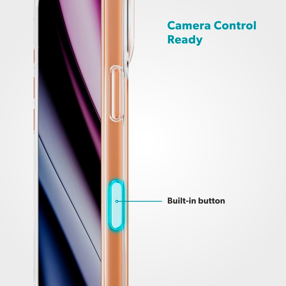 iPhone 17 Pro Epico Tile Mag+ Skal - MagSafe Kompatibel - Genomskinlig / Orange