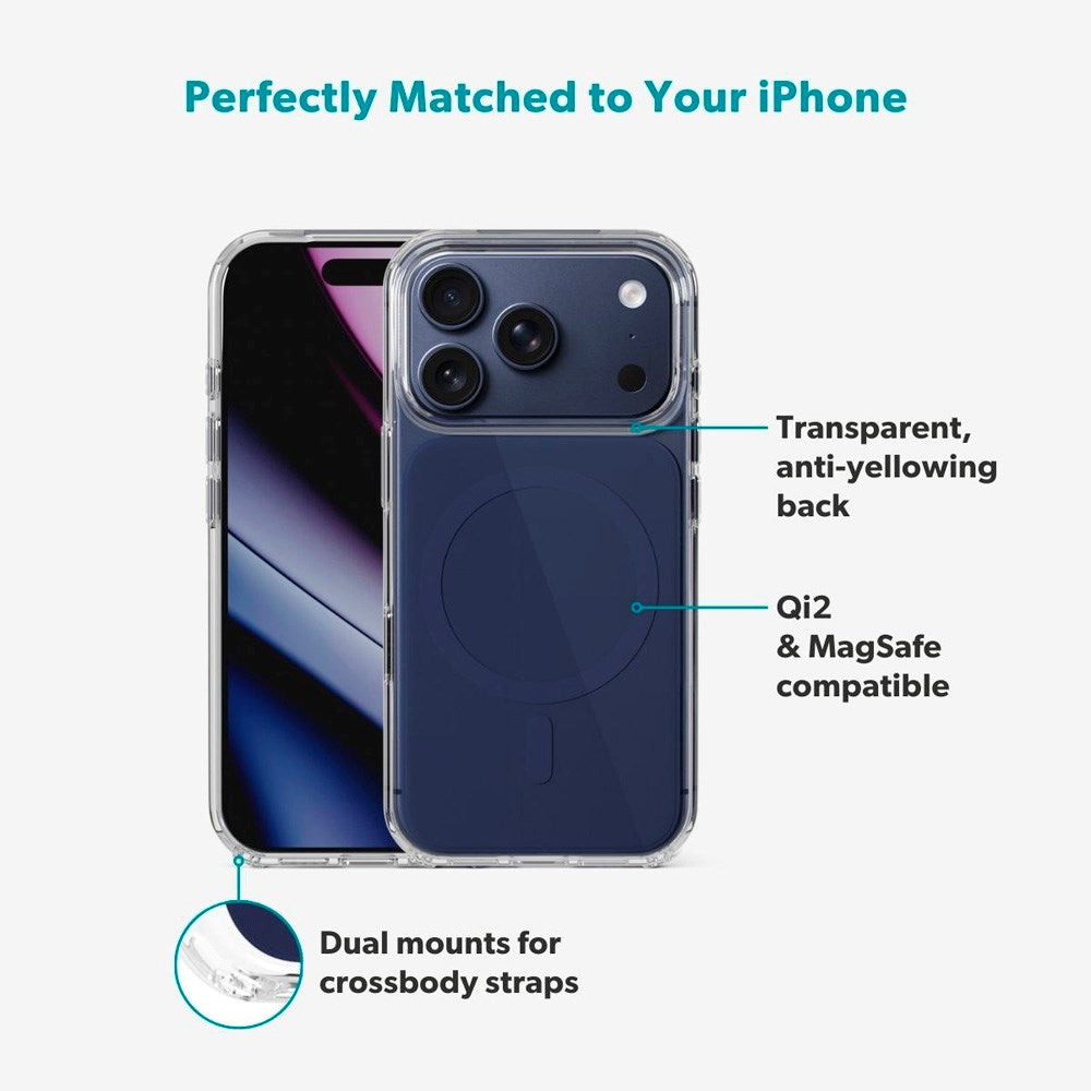 iPhone 17 Pro Max Epico Tile Mag+ Skal - MagSafe Kompatibel - Genomskinlig / Blå
