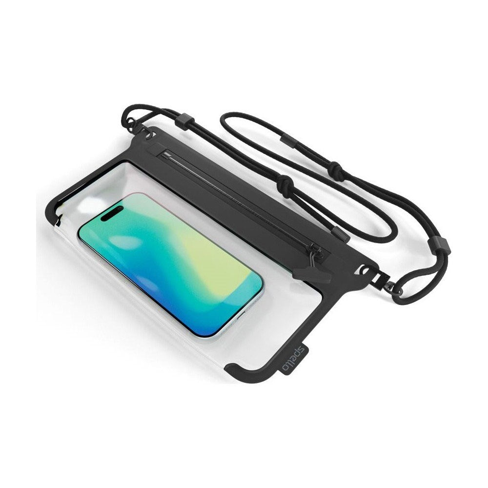 Spello Vattentätt Axelväska Universal - Max. 8,5" - Svart / Transparent