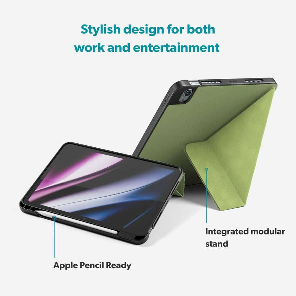 iPad 11" (2025) / 10.9" (2024 / 2022) Epico SolidWoven Fodral - Grön